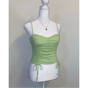 Forever 21 Fairy Green Cinched Cami Tank top. Size small.